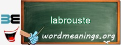 WordMeaning blackboard for labrouste